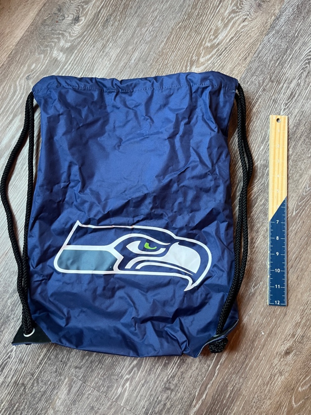 Navy Drawstring Backpack Seattle Seahawks